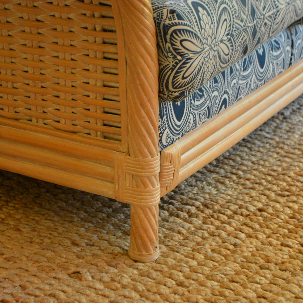 Faux Bamboo and Wicker Loveseat
