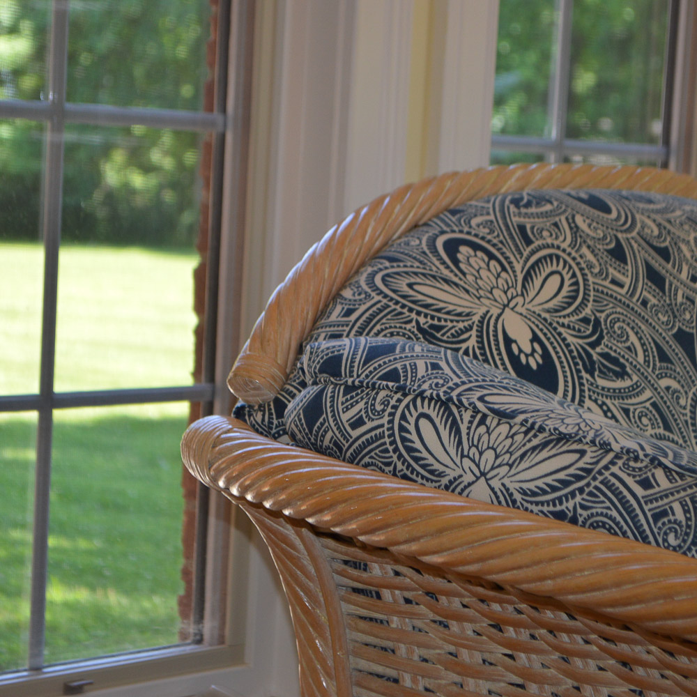 Faux Bamboo and Wicker Loveseat