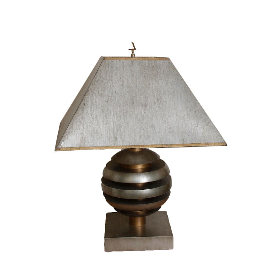 Wooden Metallic Lamp with Shade