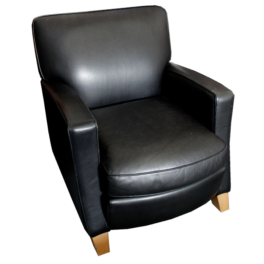 Cantoni Black Leather Paris Chair by American Leather Studio