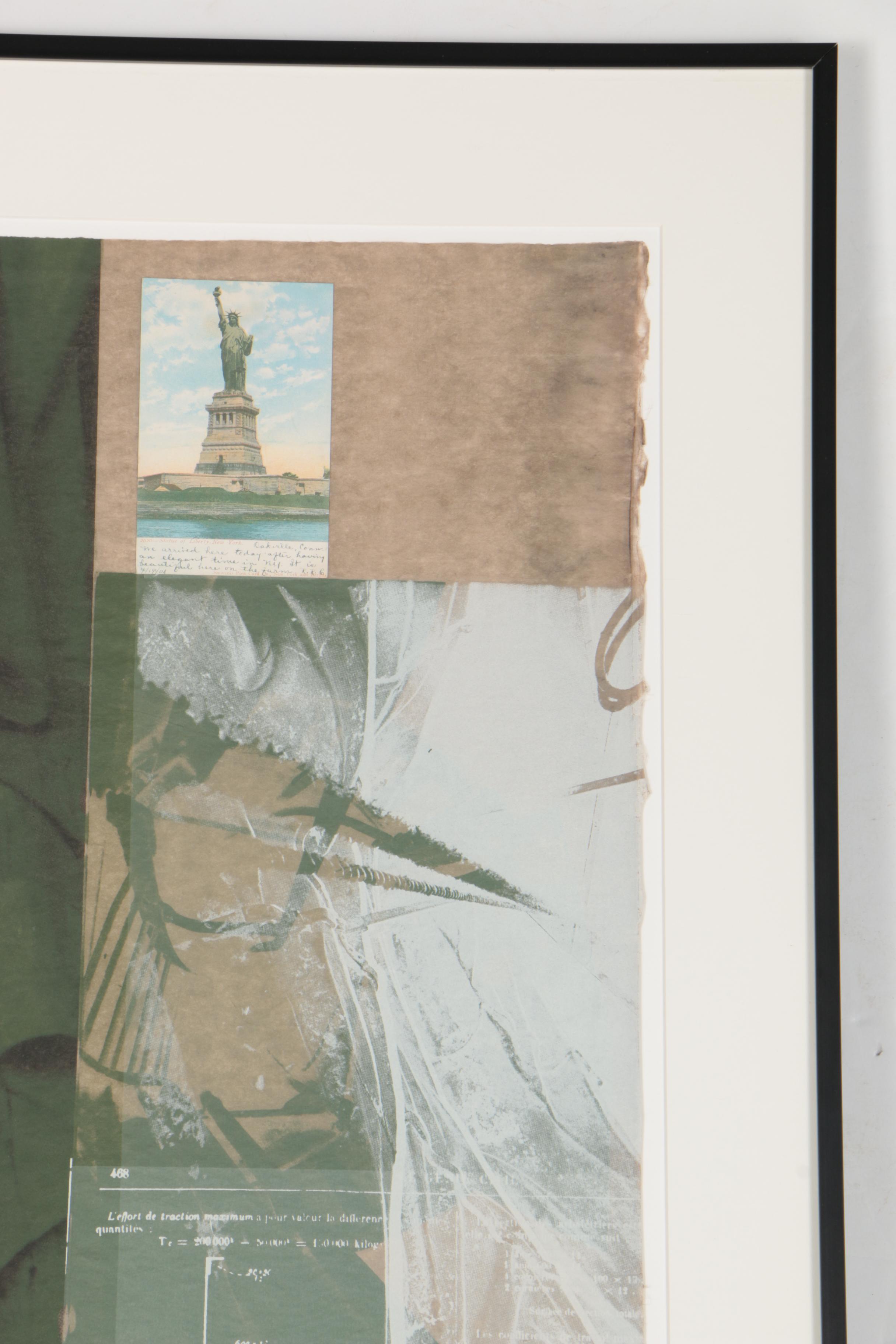 1983 Robert Rauschenberg Limited Edition Hand Pulled Lithograph "Statue of Liberty"