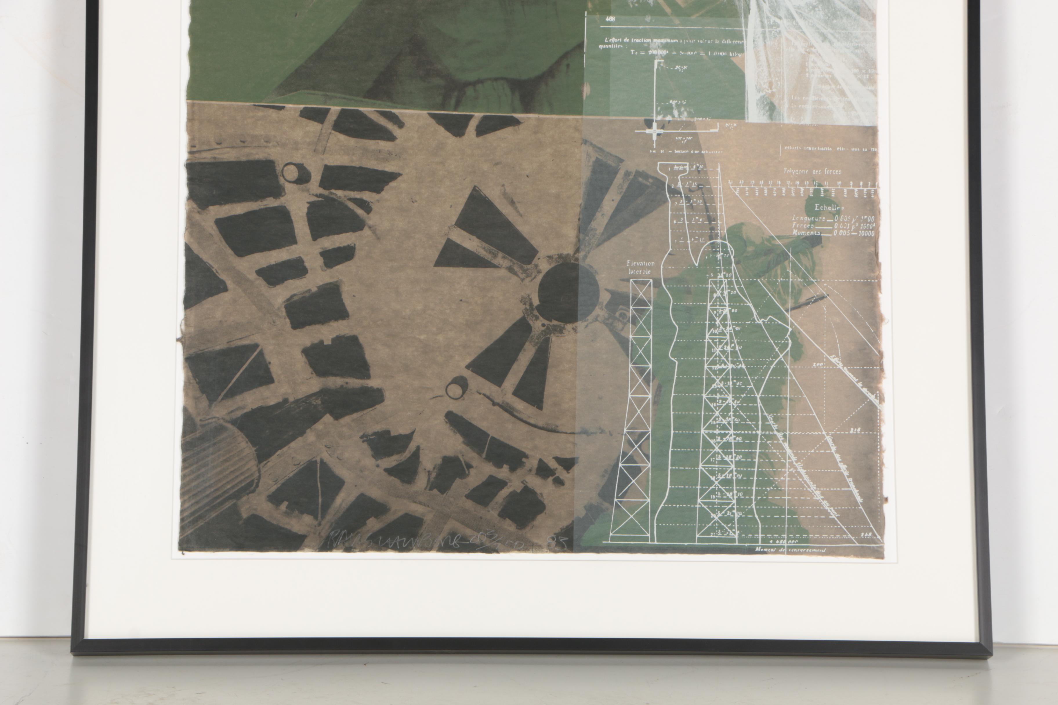 1983 Robert Rauschenberg Limited Edition Hand Pulled Lithograph "Statue of Liberty"