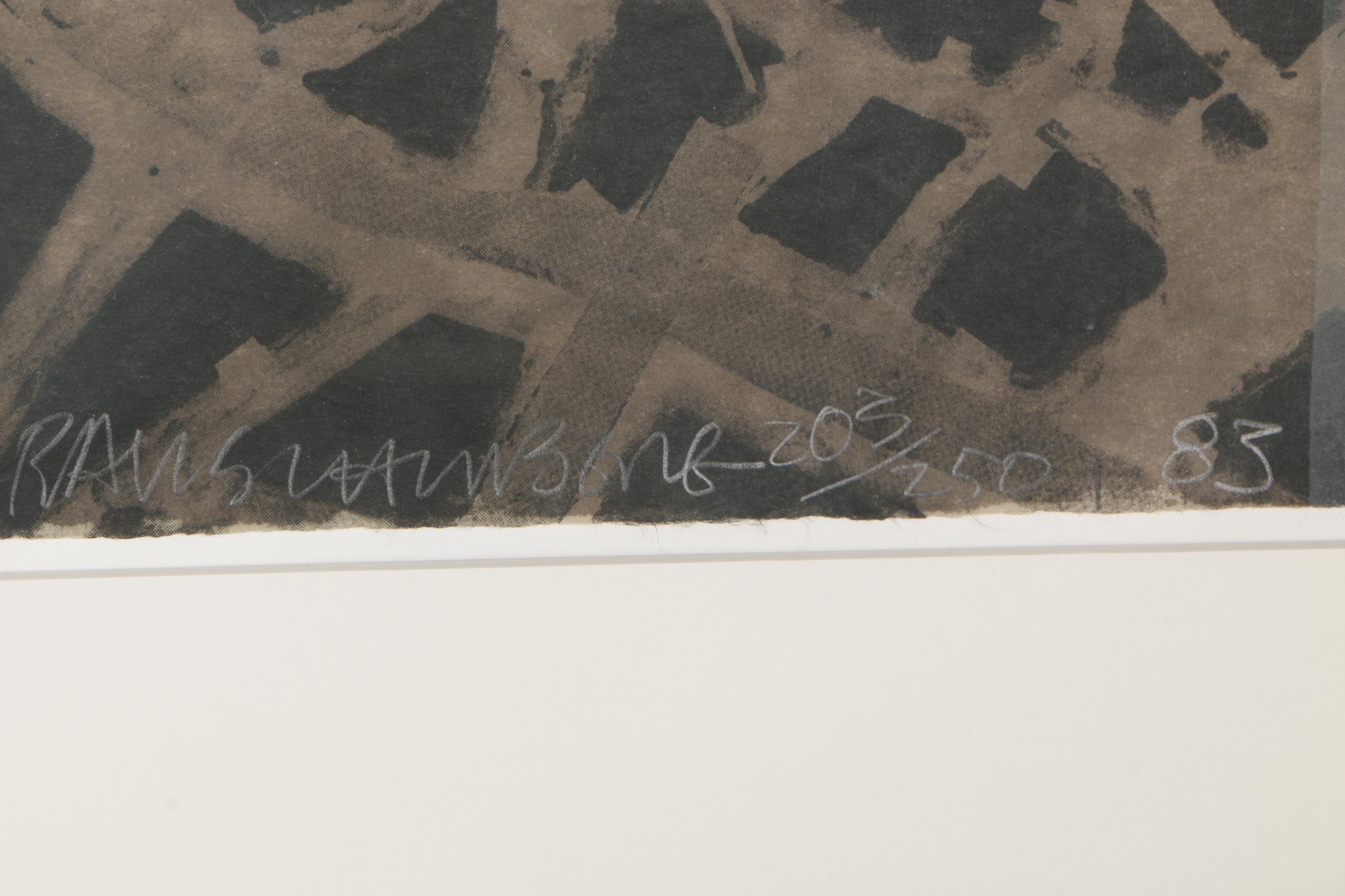 1983 Robert Rauschenberg Limited Edition Hand Pulled Lithograph "Statue of Liberty"