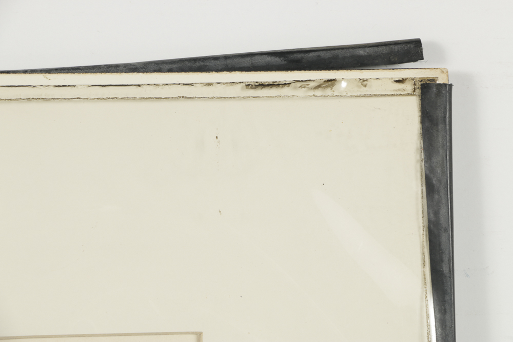 John Ihle Limited Edition Lithograph on Paper of Abstract Black and White Composition