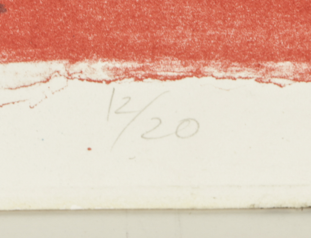 Limited Edition Lithograph on Paper of an Abstract Scene