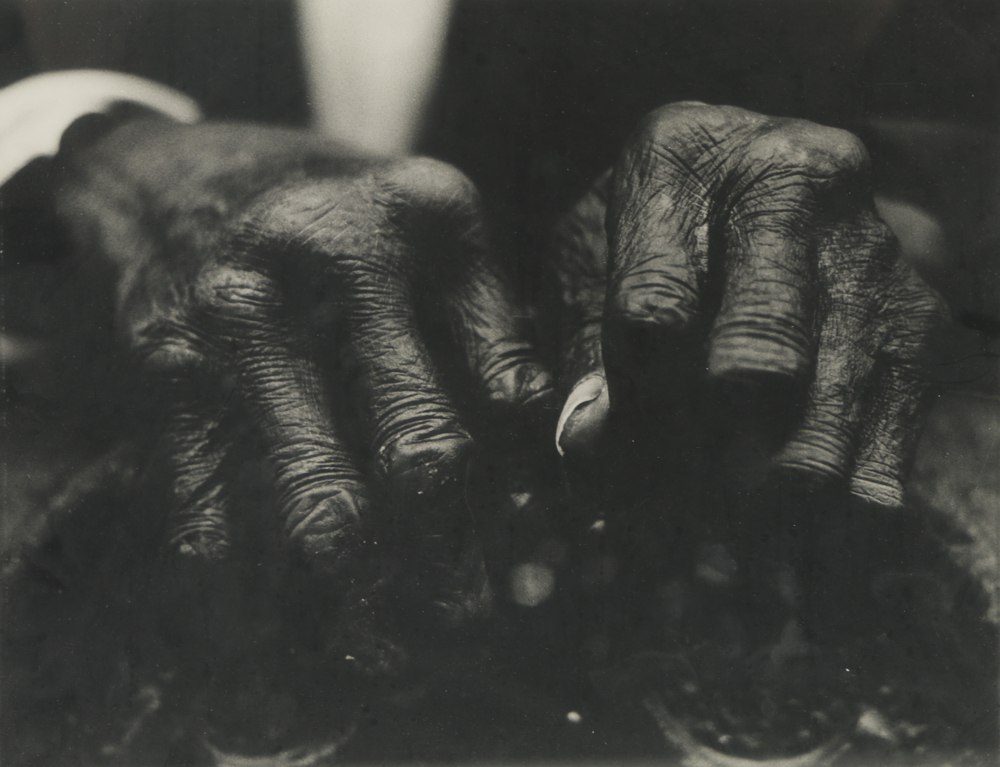 Rennie George Black and White Photograph on Paper "Hands"