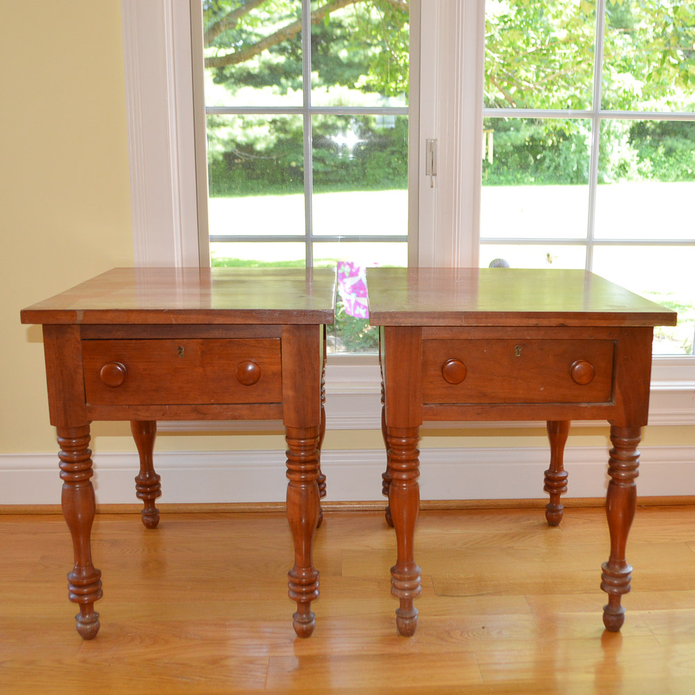 Vintage Cherry End Tables