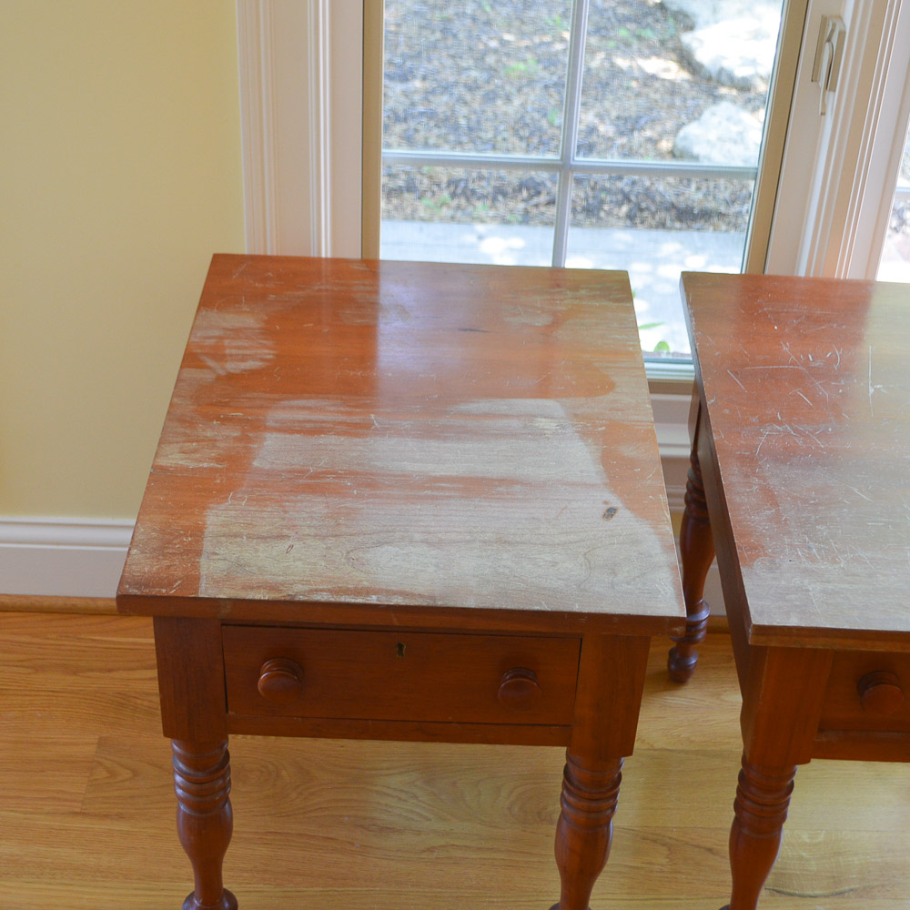Vintage Cherry End Tables