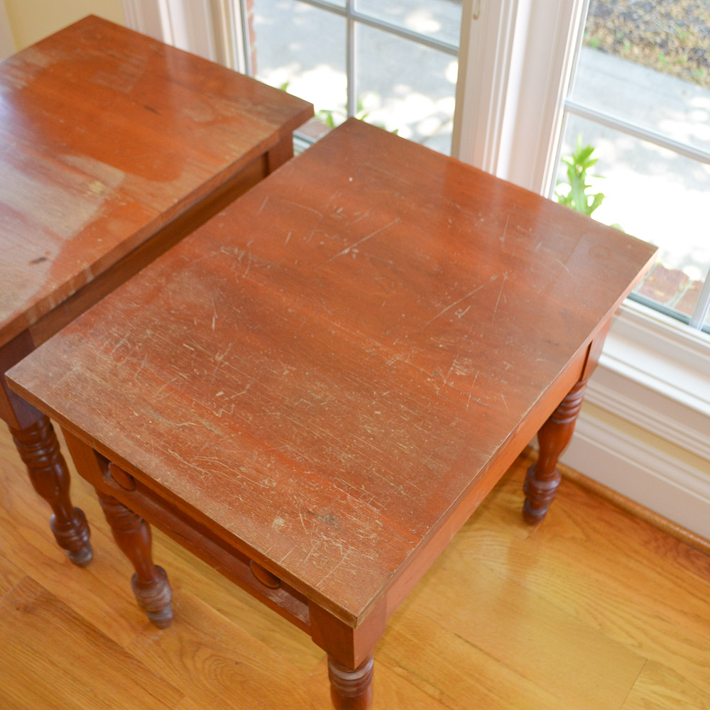Vintage Cherry End Tables