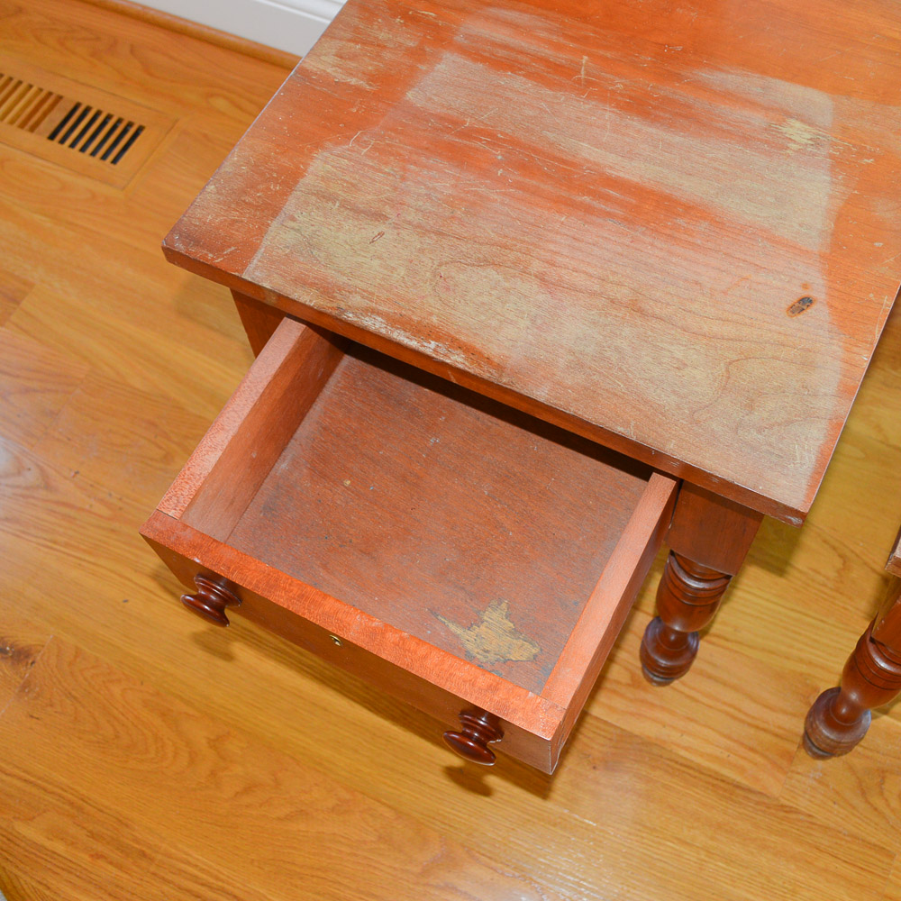 Vintage Cherry End Tables