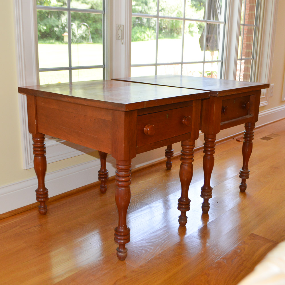 Vintage Cherry End Tables