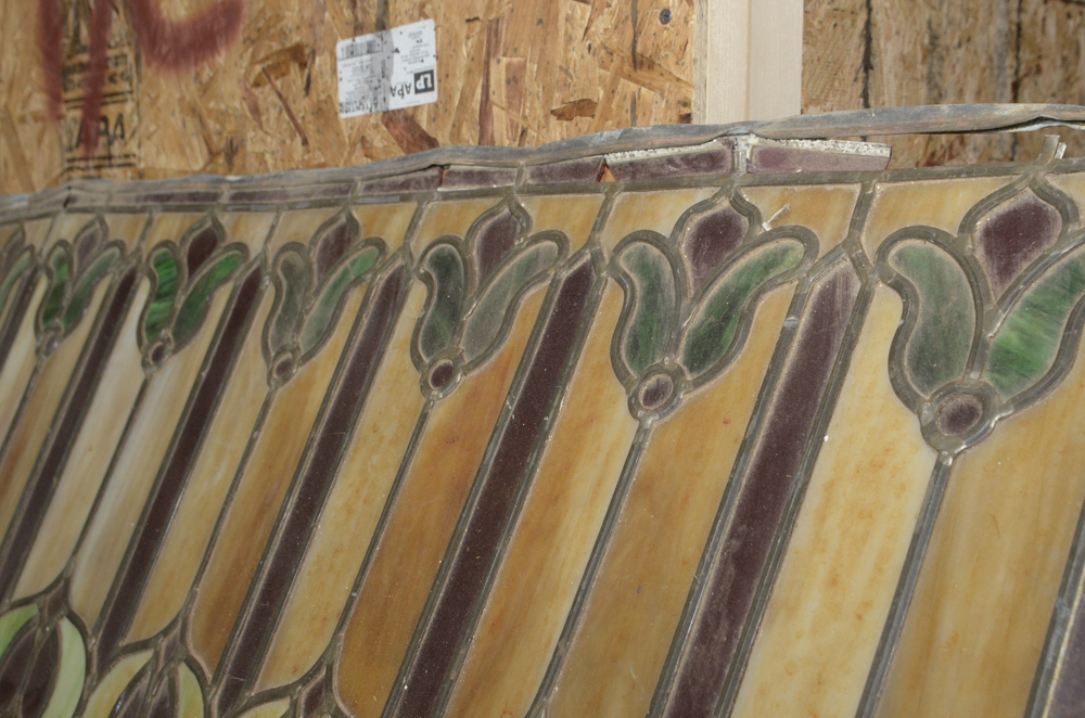 Pair of Unframed Tiffany Style Stained Glass Panels