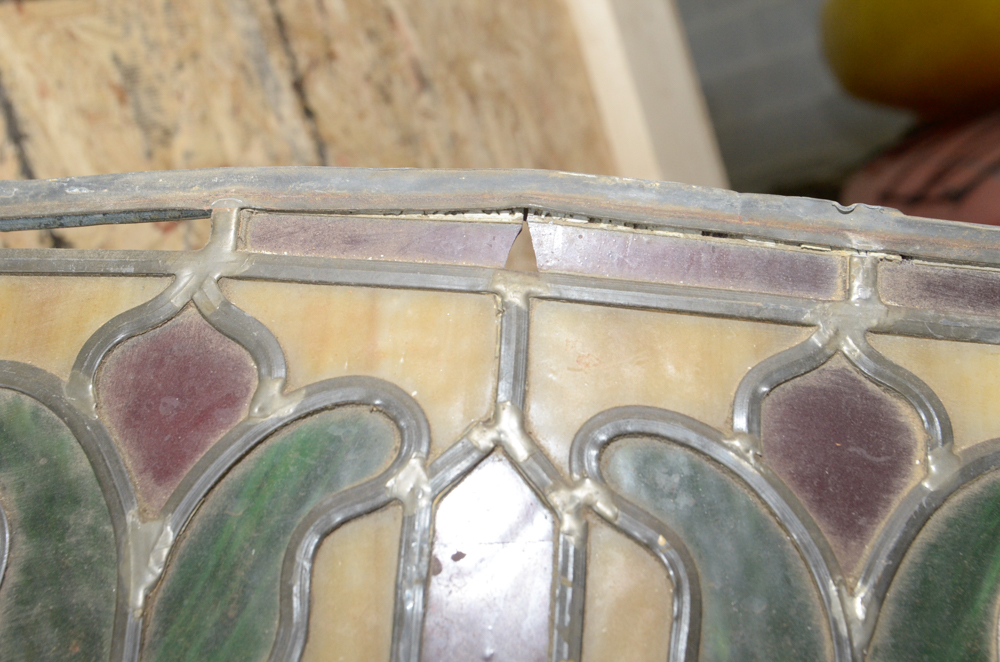 Pair of Unframed Tiffany Style Stained Glass Panels