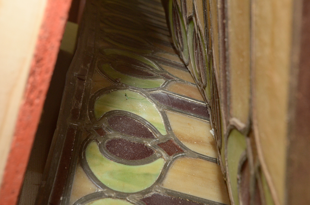 Pair of Unframed Tiffany Style Stained Glass Panels