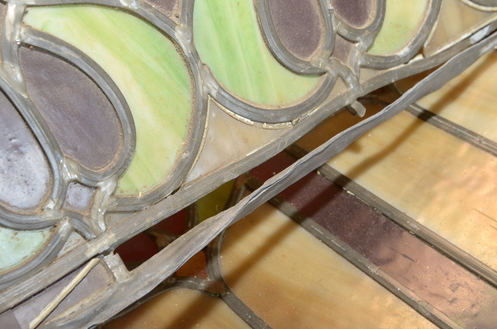 Pair of Unframed Tiffany Style Stained Glass Panels