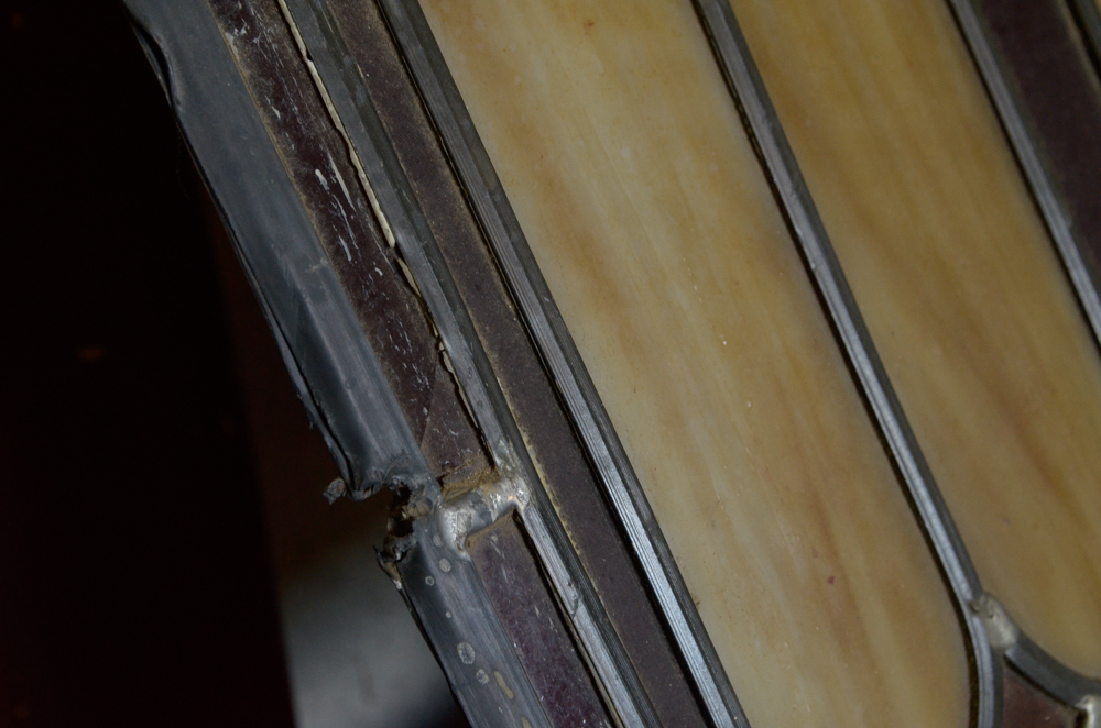 Pair of Unframed Tiffany Style Stained Glass Panels