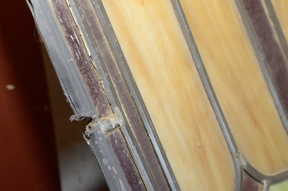 Pair of Unframed Tiffany Style Stained Glass Panels