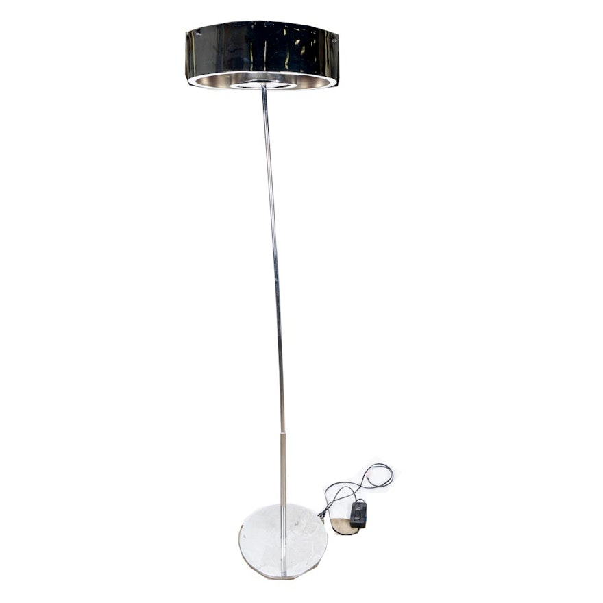 Floor Lamp with Veneered Lampshade