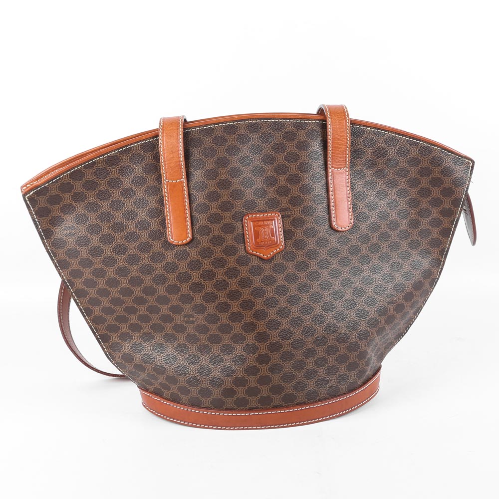 Celine Paris Signature Monogram Leather Handbag