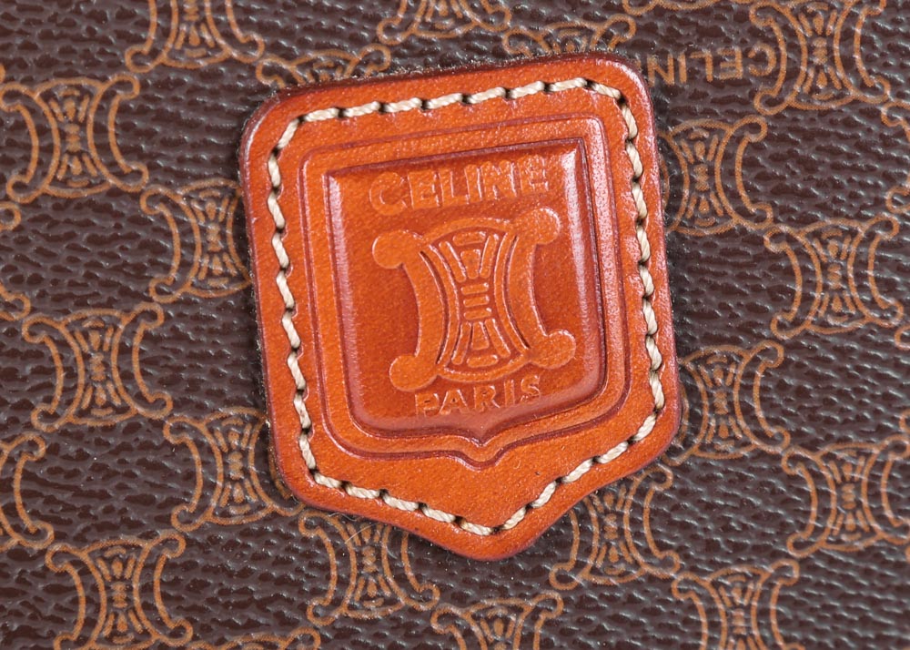 Celine Paris Signature Monogram Leather Handbag