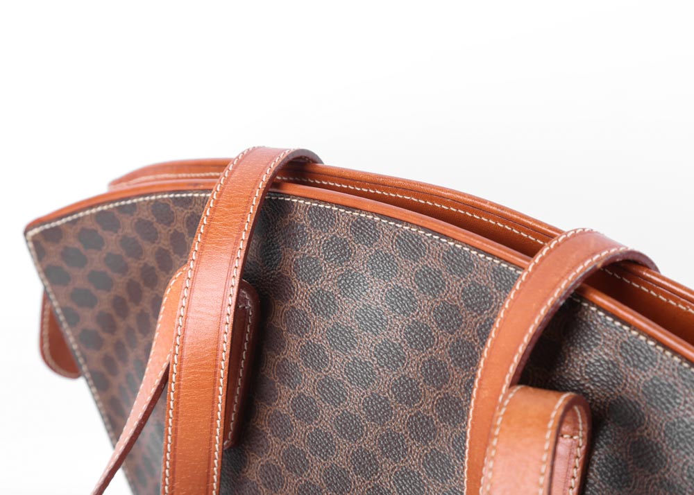 Celine Paris Signature Monogram Leather Handbag