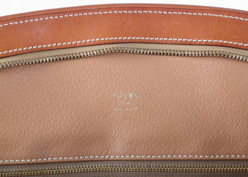 Celine Paris Signature Monogram Leather Handbag