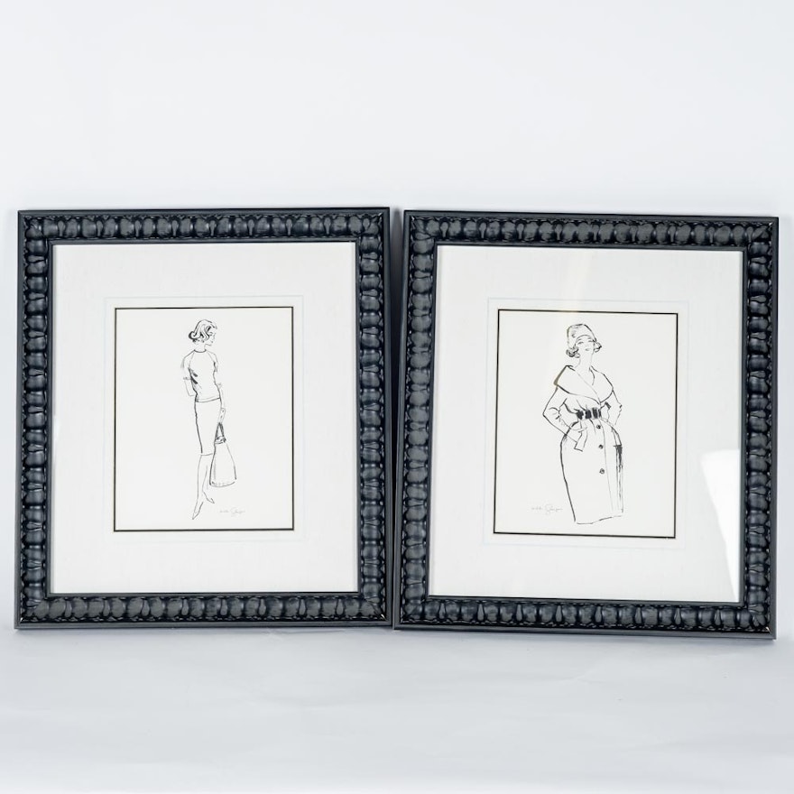 Framed Prints of Sketched Women