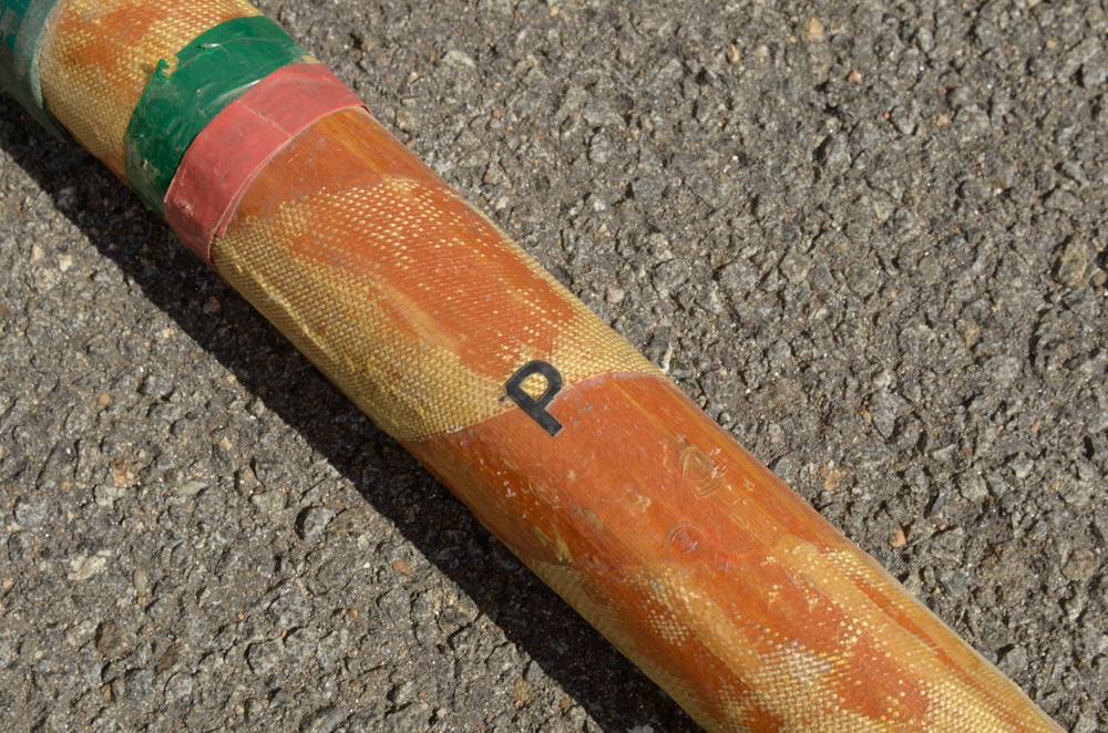 Group of Rowing Oars with Blue Blades