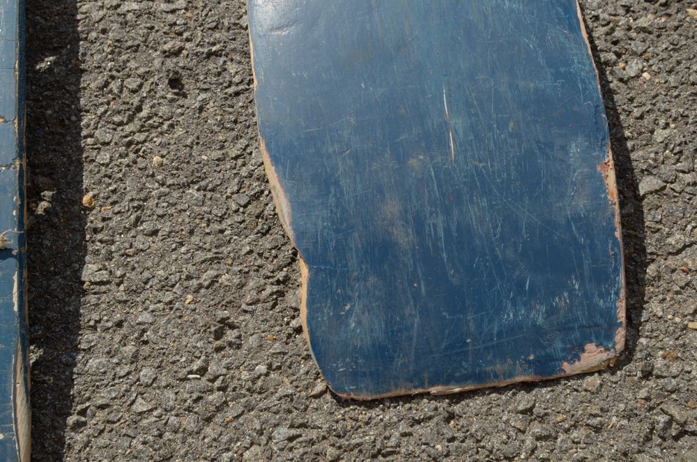 Group of Rowing Oars with Blue Blades