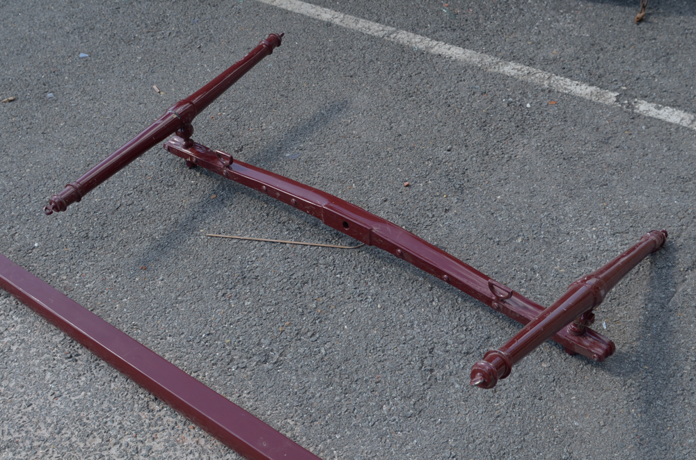 Two Pieces of Red Carriage Equipment
