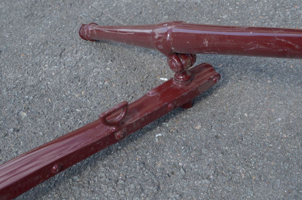 Two Pieces of Red Carriage Equipment