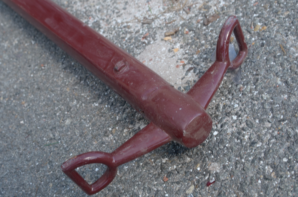 Two Pieces of Red Carriage Equipment