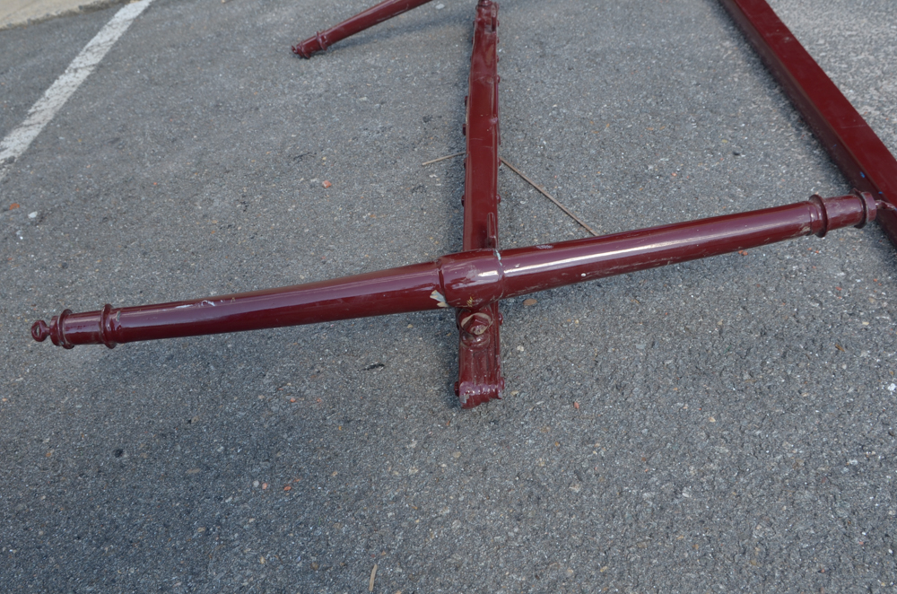 Two Pieces of Red Carriage Equipment