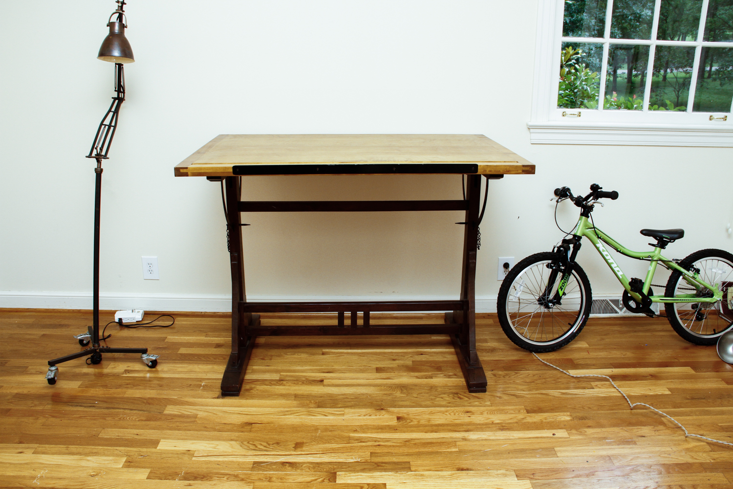 Metal and Wood Drafting Table