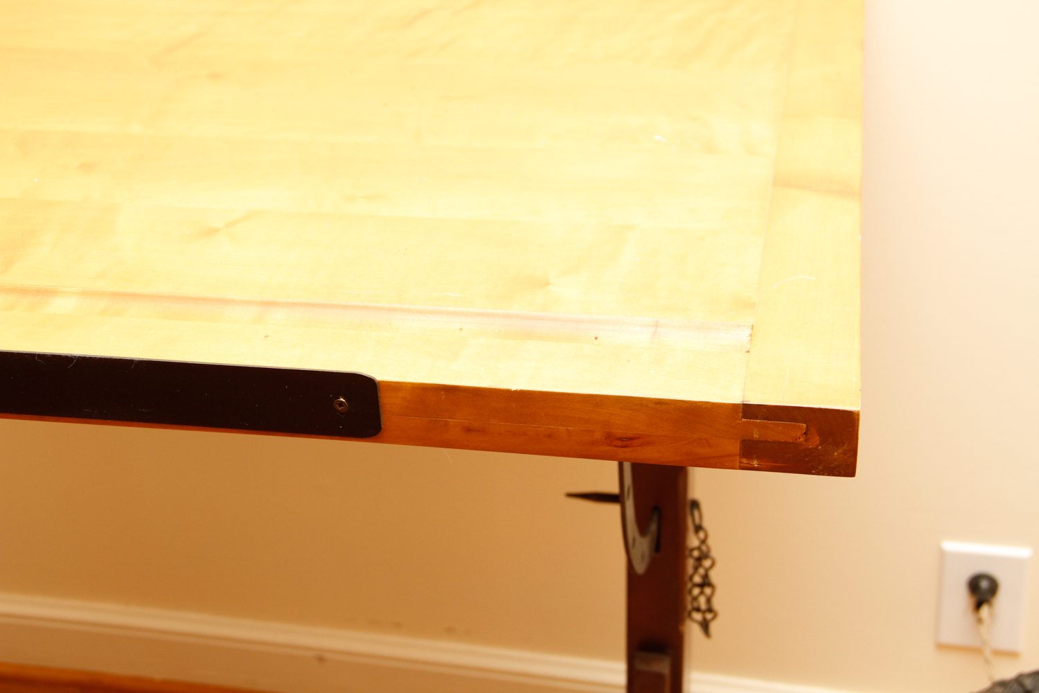 Metal and Wood Drafting Table