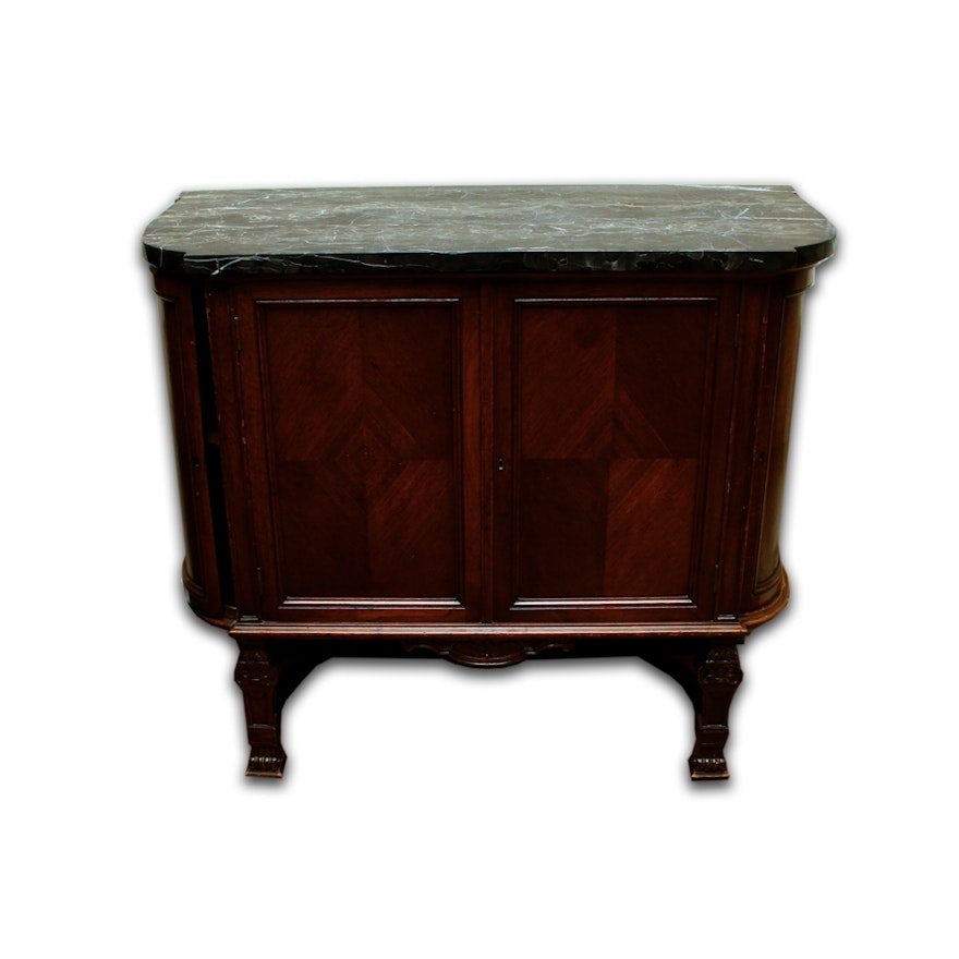 Dark Stained Oak Cabinet with Granite Top