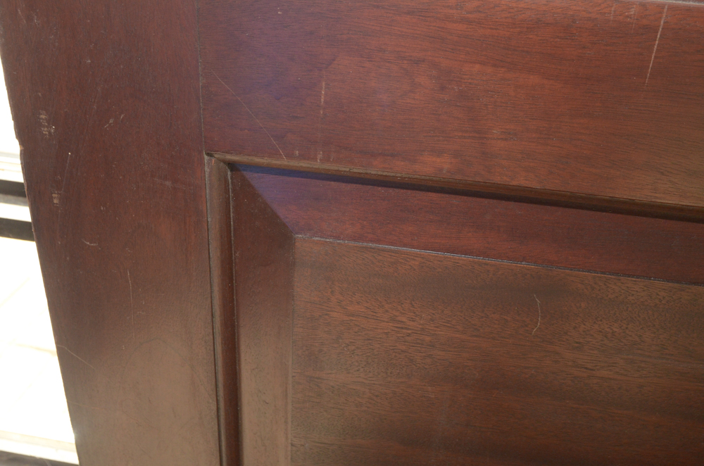 Wooden Paneled Door with Glass Insert