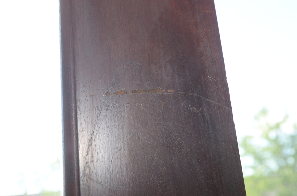 Wooden Paneled Door with Glass Insert