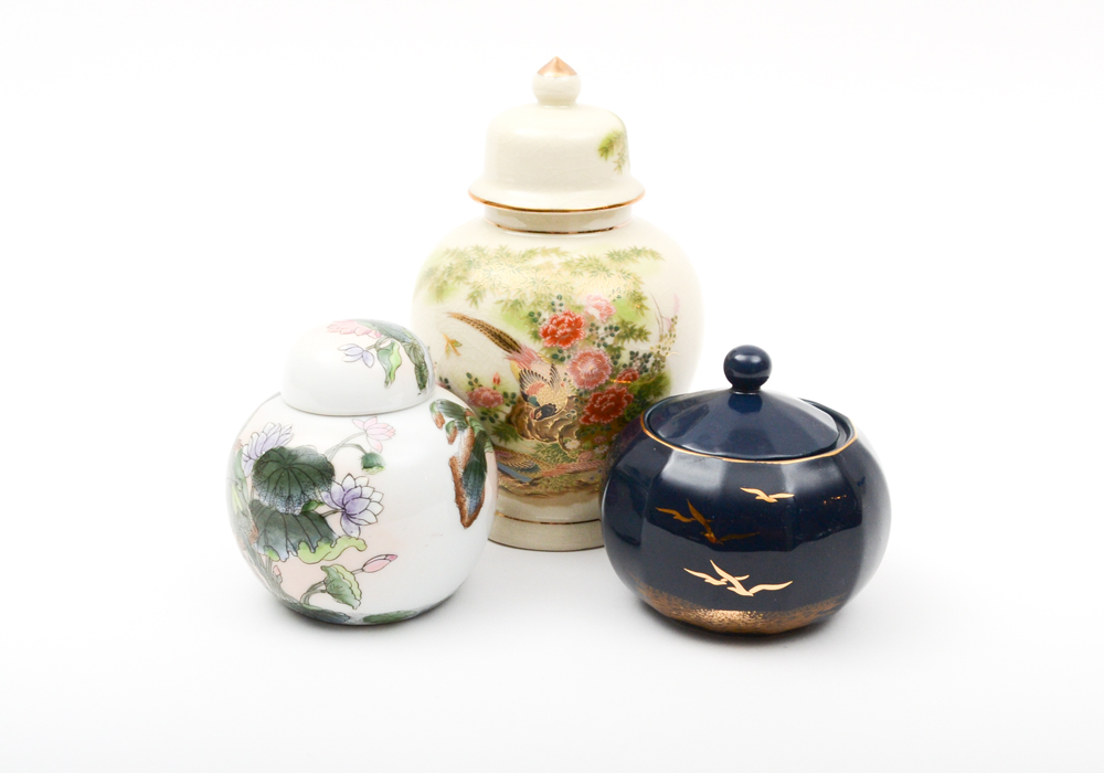 East Asian Ceramic Lidded Vessels