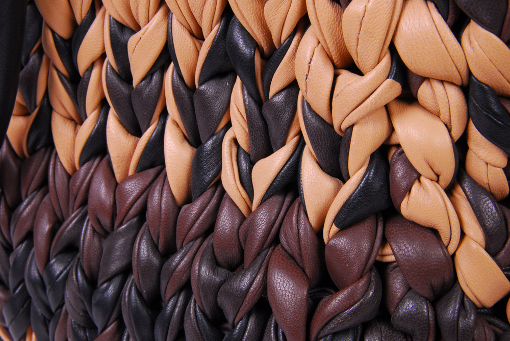 Prada Braided Leather Handbag with Wallet