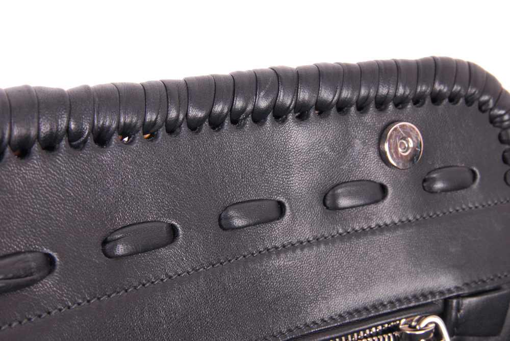 Prada Braided Leather Handbag with Wallet