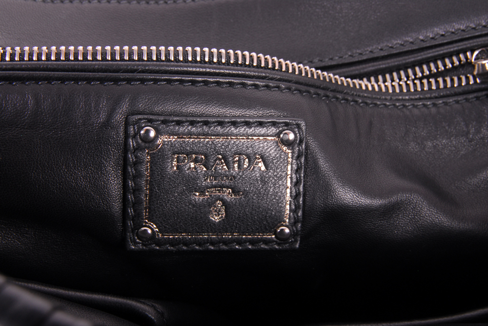 Prada Braided Leather Handbag with Wallet