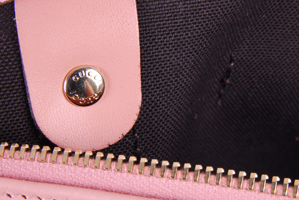 Gucci Pink GG Coated Canvas Top Handle Tote Bag