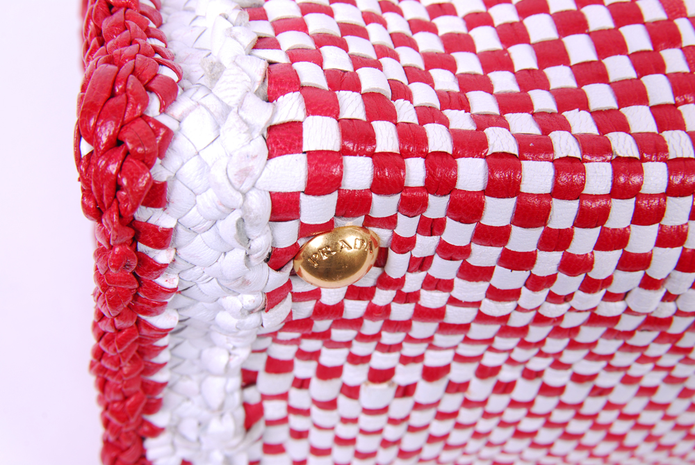 Prada Madras Woven Leather Bag