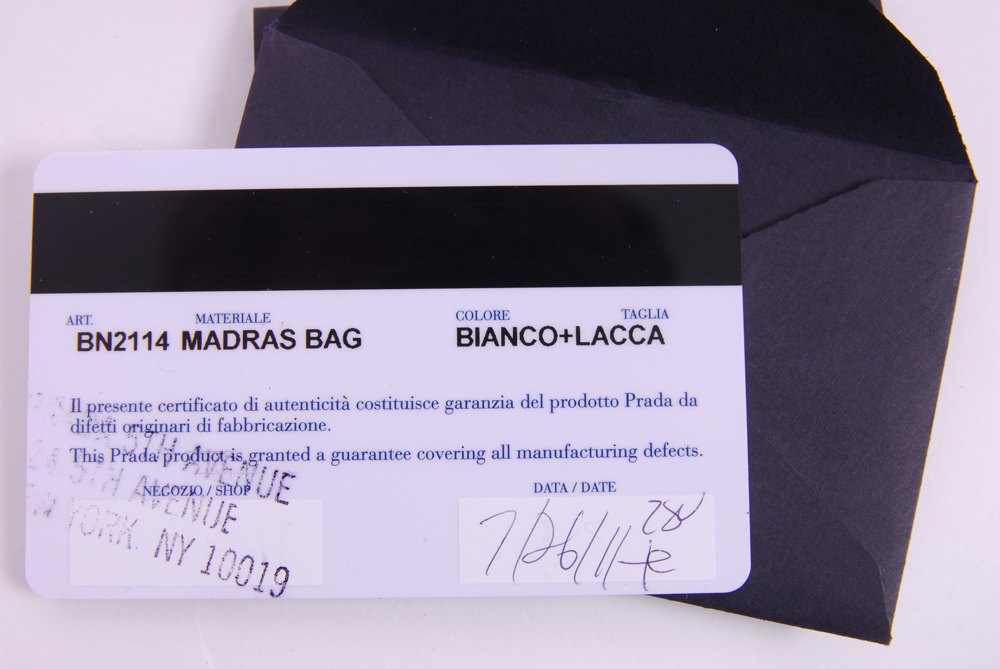 Prada Madras Woven Leather Bag