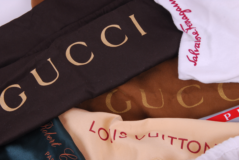 High Fashion Dust Bags Including Gucci and Louis Vuitton