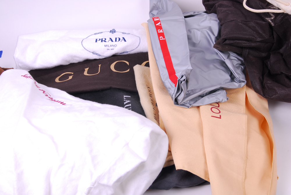 High Fashion Dust Bags Including Gucci and Louis Vuitton