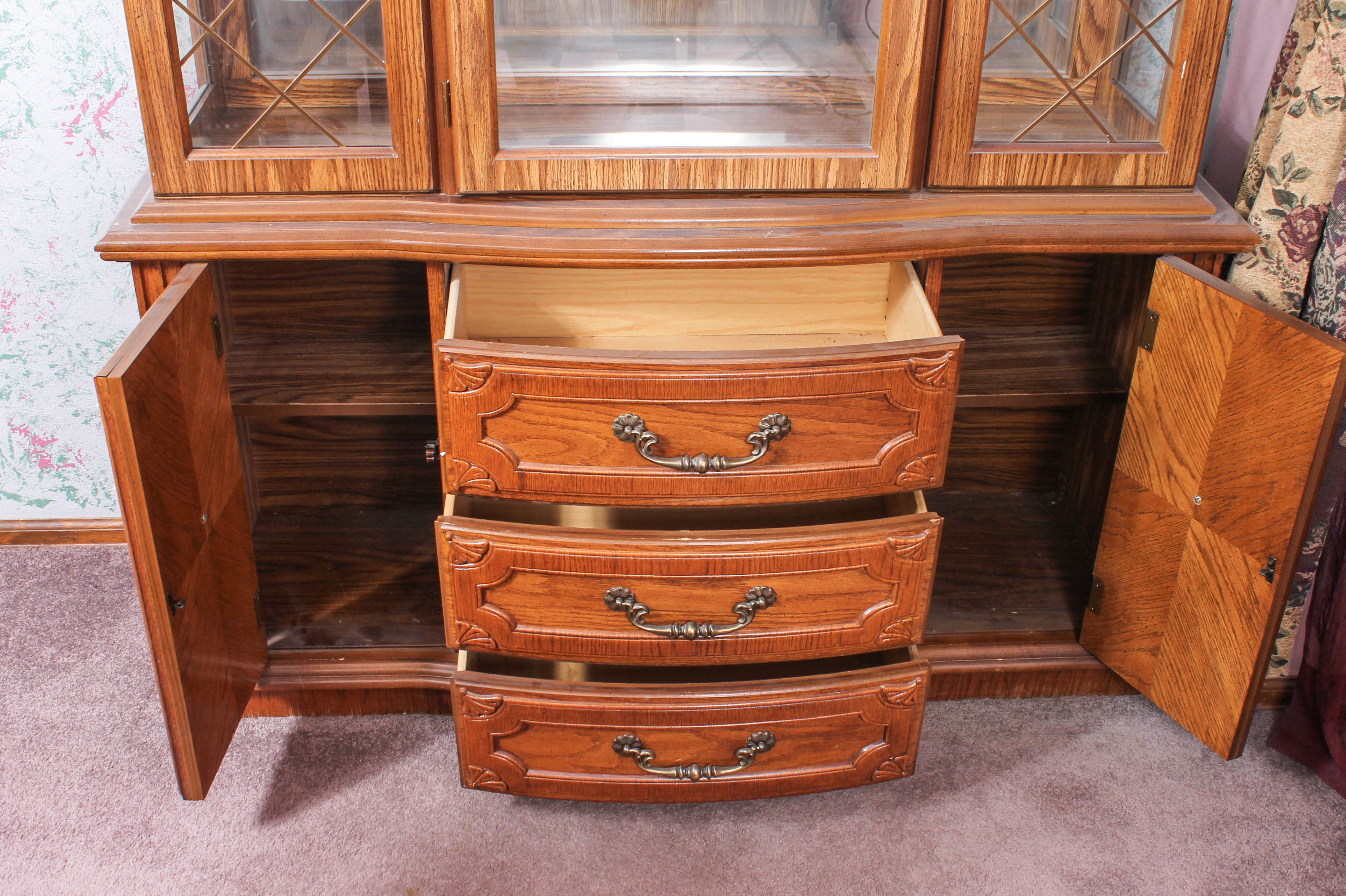 Vintage Bassett Furniture China Cabinet