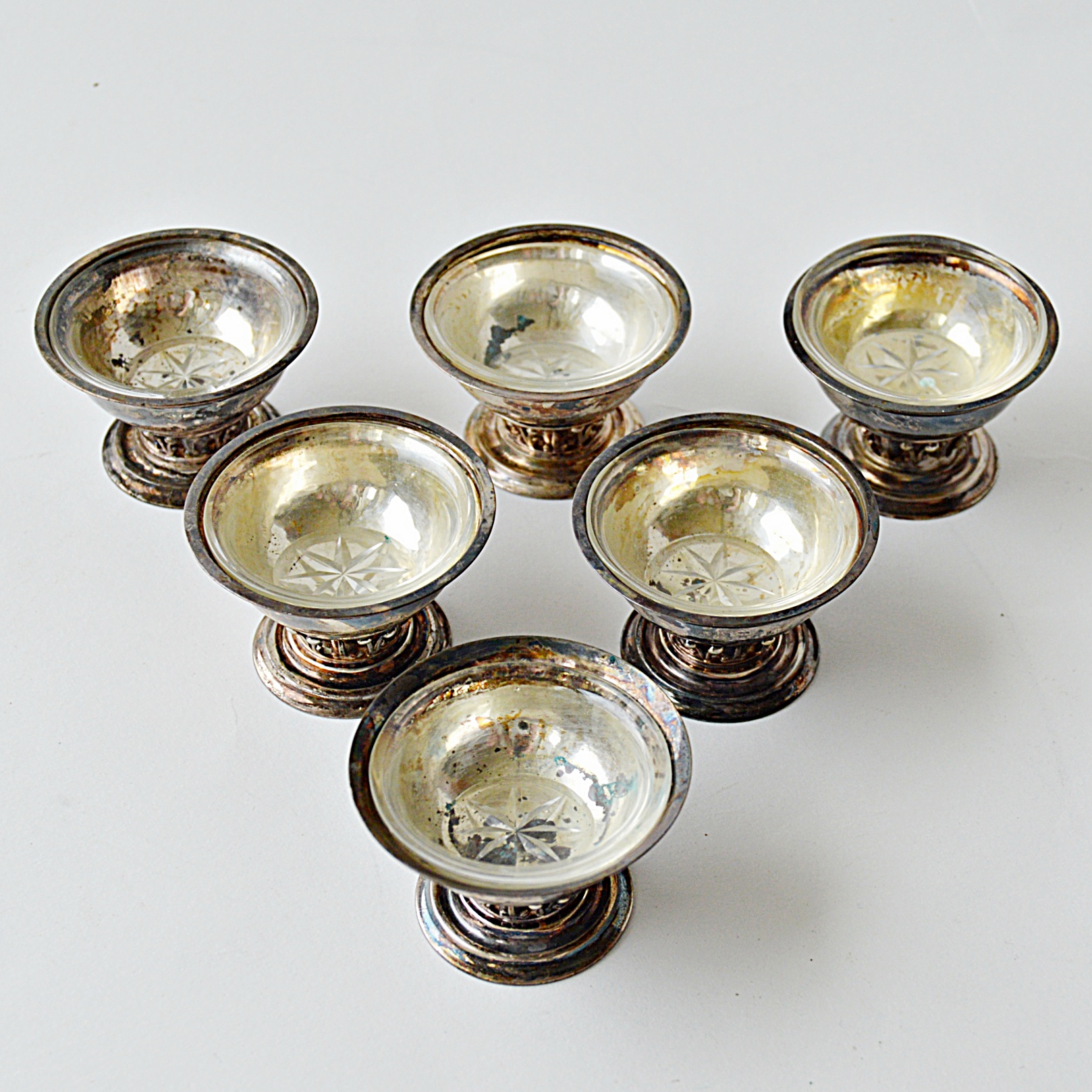 Vintage Georg Jensen Sterling Silver Salt Cellars