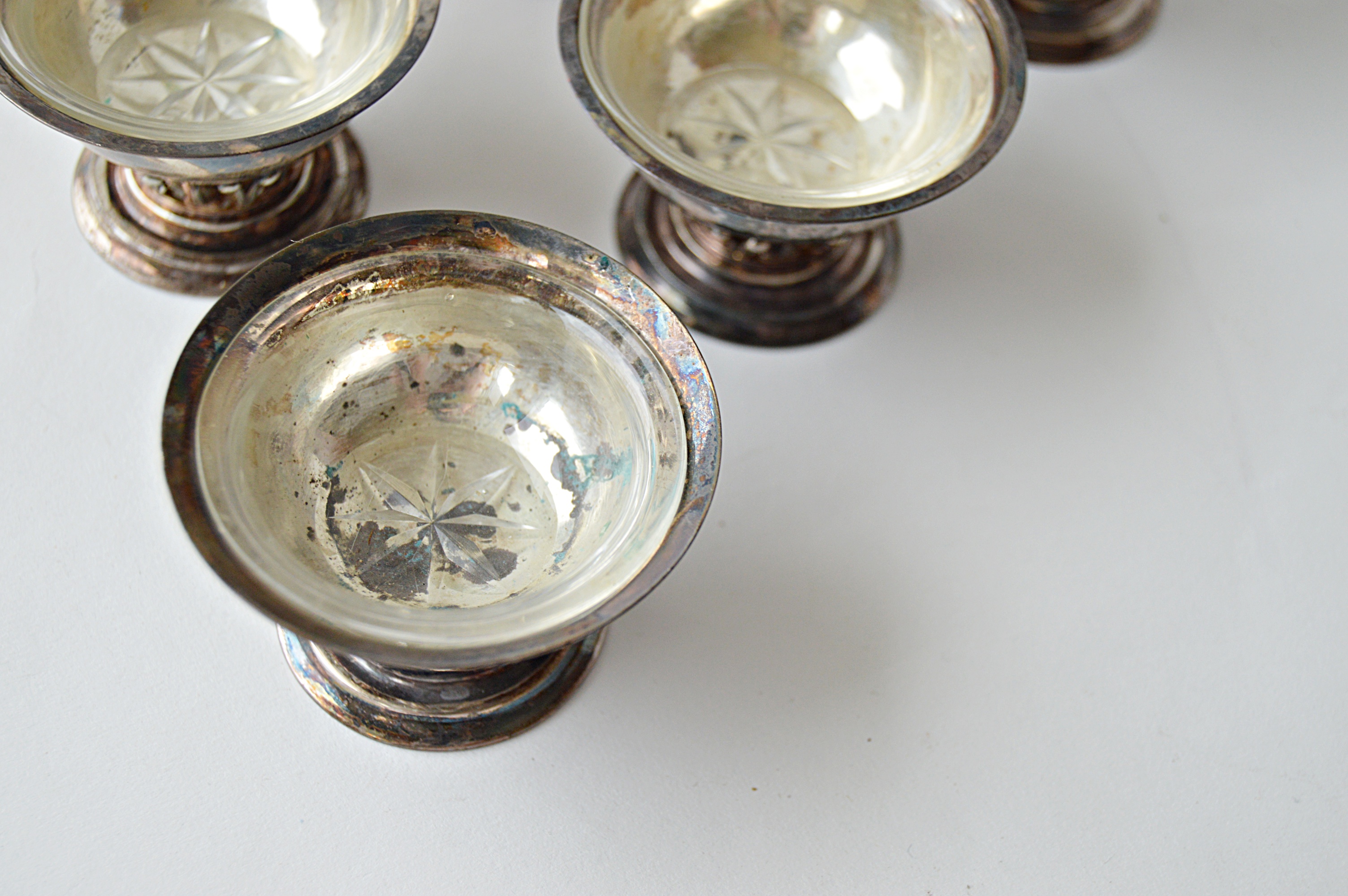 Vintage Georg Jensen Sterling Silver Salt Cellars